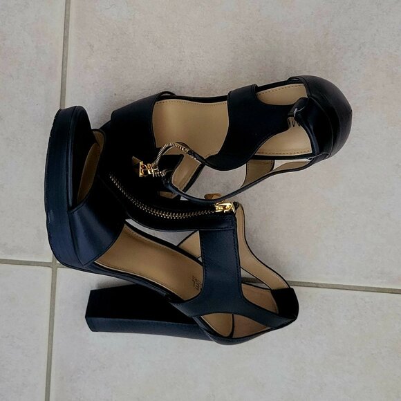 Michael Kors Berkley Leather High Heel Sandal - Picture 1 of 4